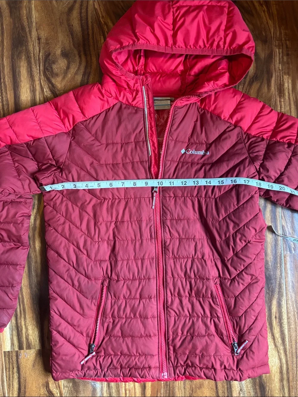 Columbia Boys Quilted Hooded Puffer Jacket - Two-Tone Red